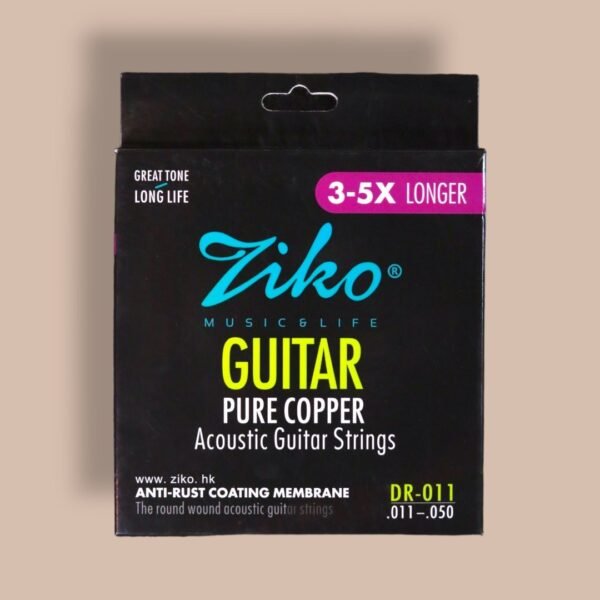ziko-dr-011-pure-copper-anti-rust-coated-professional-acoustic-guitar-strings-set